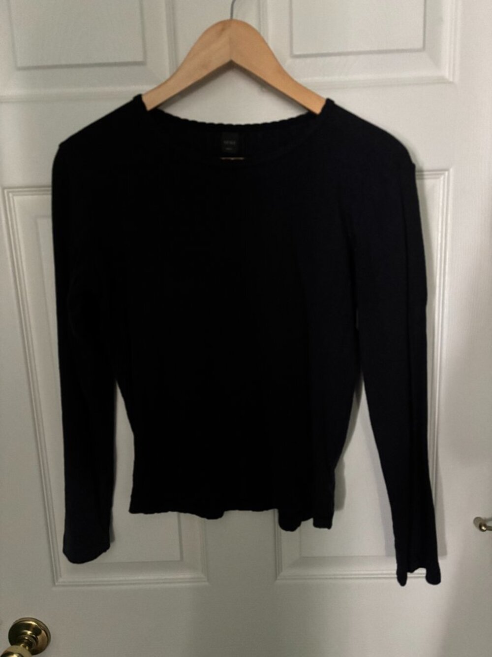LESET Pointelle Slim Fit Long Sleeve Tee